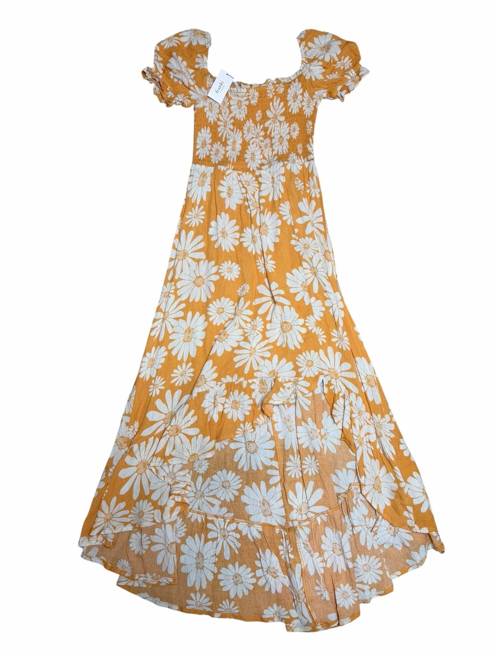 NWT Franki by Francesca's Girls Smocked Bodice High-Low Maxi Dress | Daisy | 8